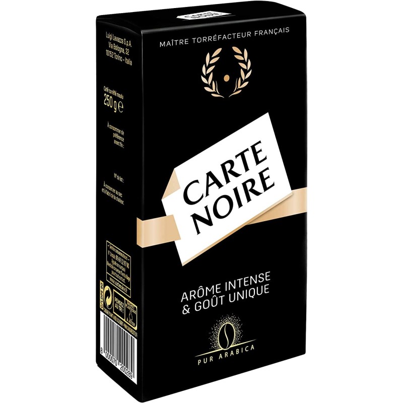 Café Moulu Arabica Carte Noire : Notes Suaves, Torréfaction Française, 250g