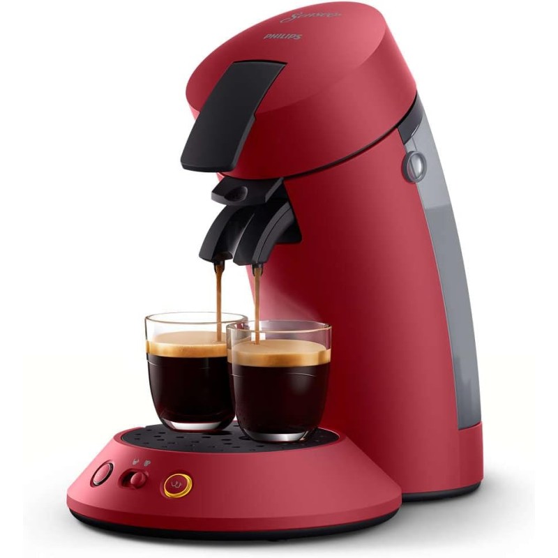 Machine à Café Dosettes Philips SENSEO Original+ : Design Compact, Rouge