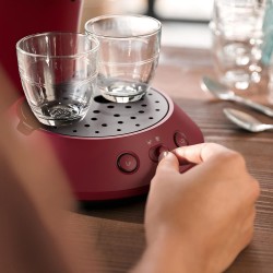 Machine à Café Dosettes Philips SENSEO Original+ : Design Compact, Rouge