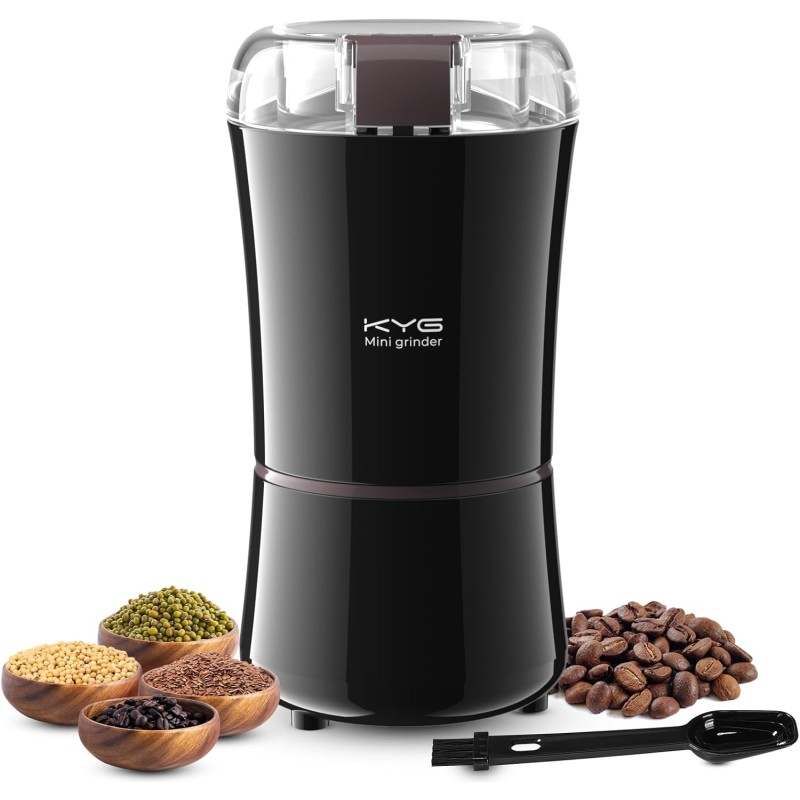 Moulin Électrique KYG : Broyeur Café, Noix, Poivre, 200W, Acier Inox